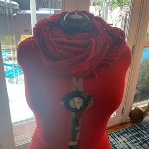 Red/Multi Stretchy Infinity Scarf